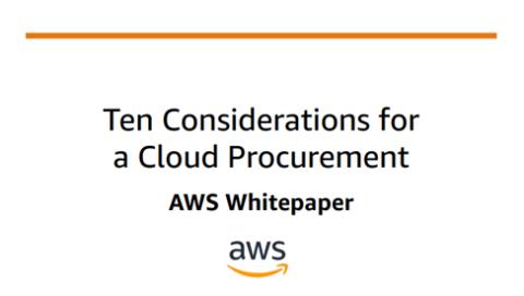 Ten Considerations for a Cloud Procurement
